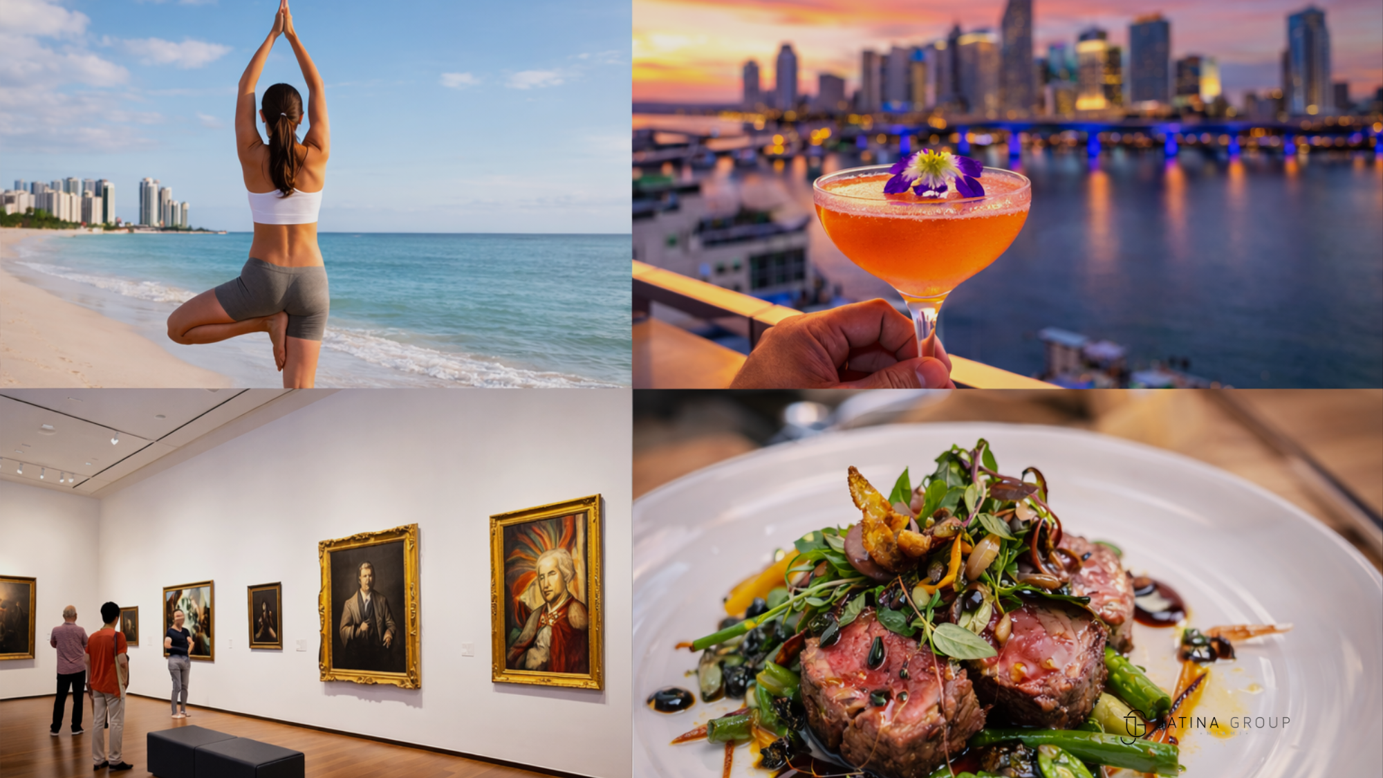 Miami Hybrid Itinerary Four Scenes Collage