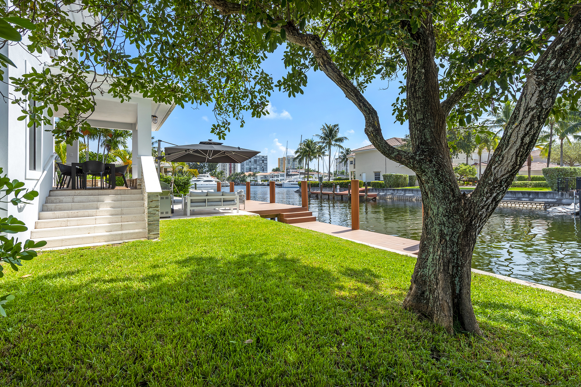 Backyard Pool with Private Dock