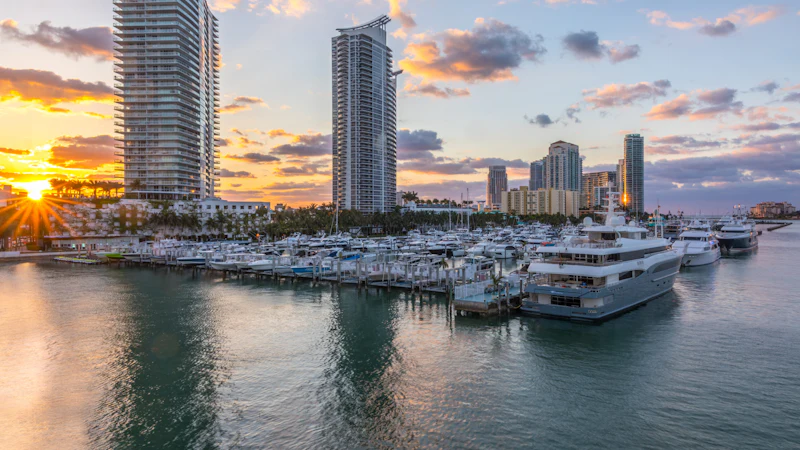 Miami Beach Marina Yacht Dock