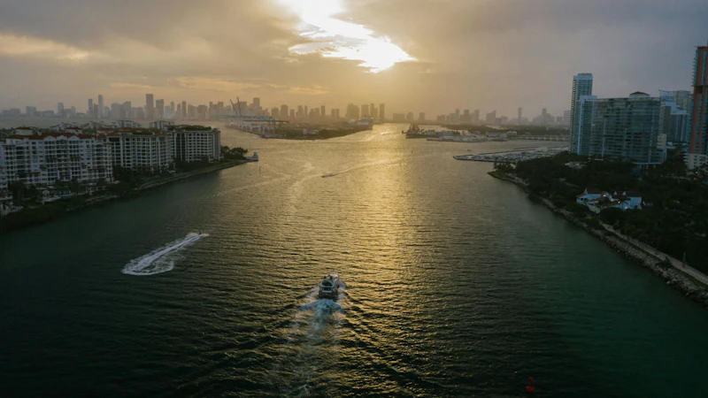 Miami Skyline Yacht Return