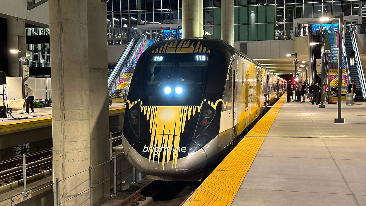 Brightline Miami Train Arrival