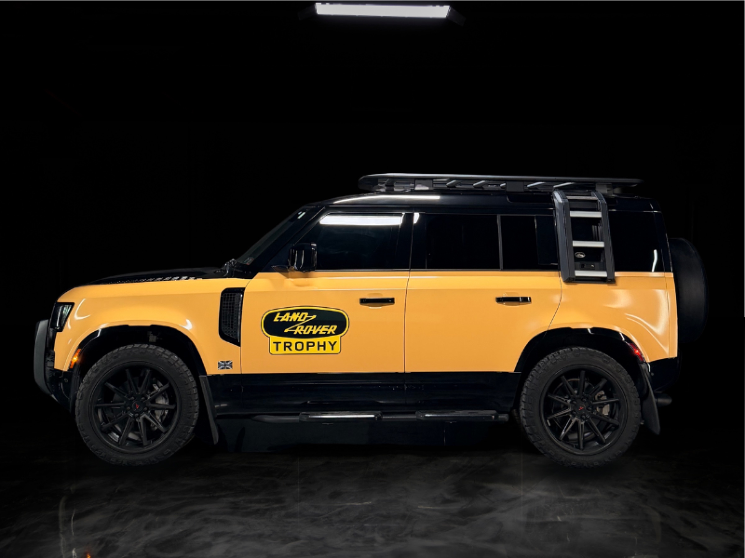 Miami Yellow Land Rover Defender Trophy rental image #2