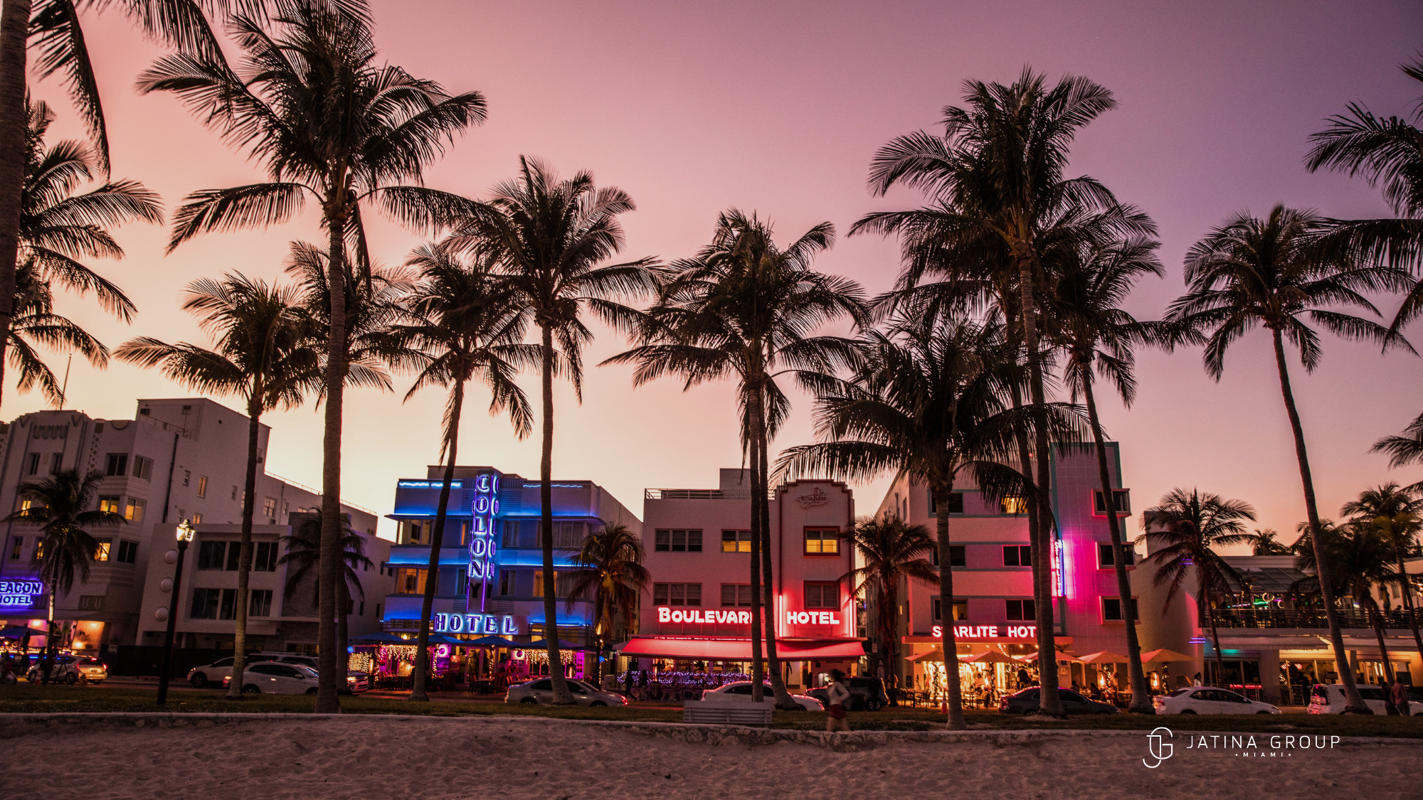 Ocean Drive Miami Holiday Lights