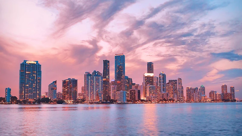 Miami Skyline Sunset