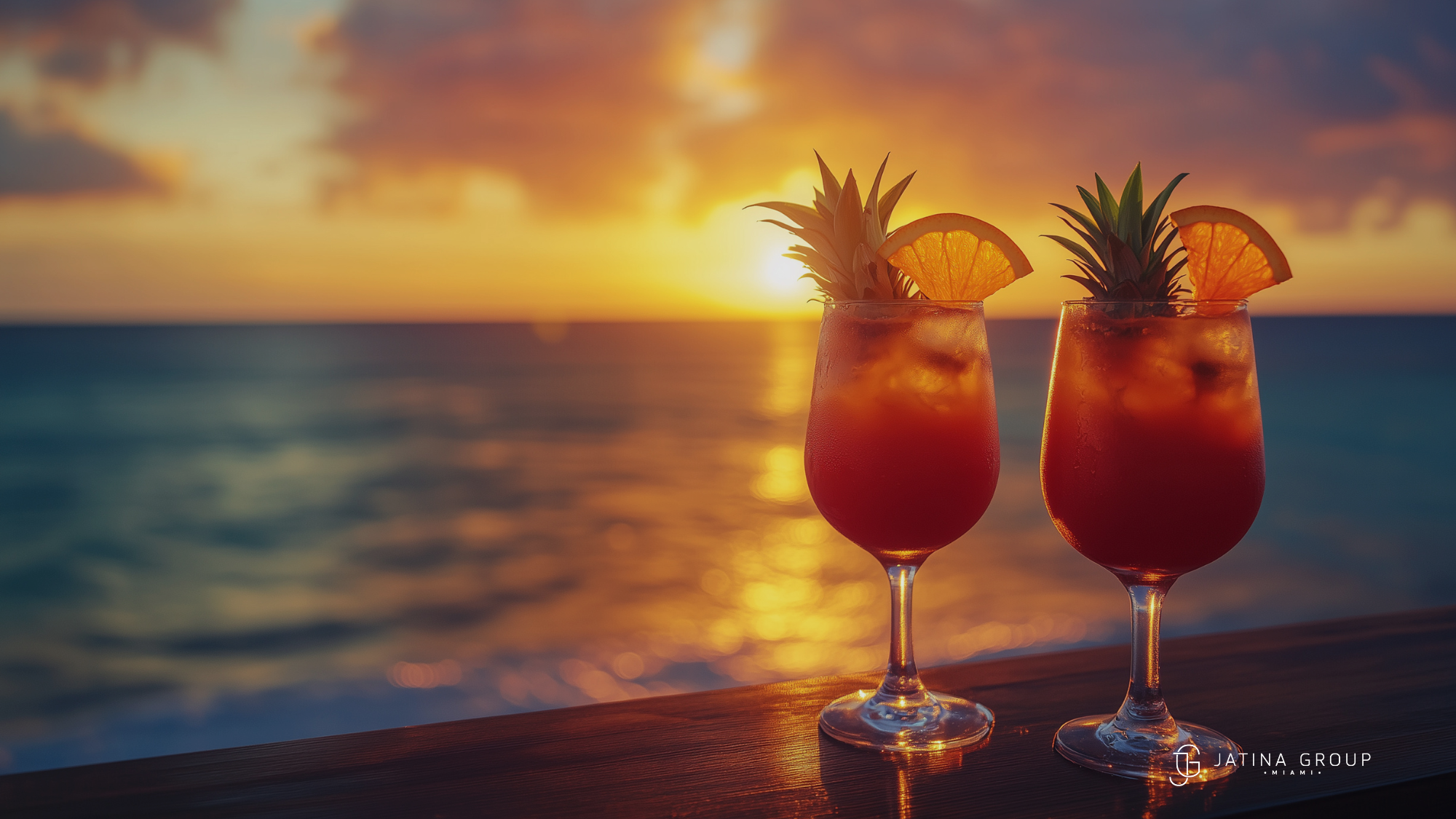 Miami Rooftop Sunset Cocktails