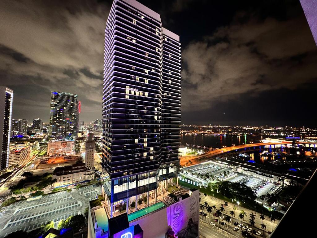 Miami Night Skyline Luxury Rental