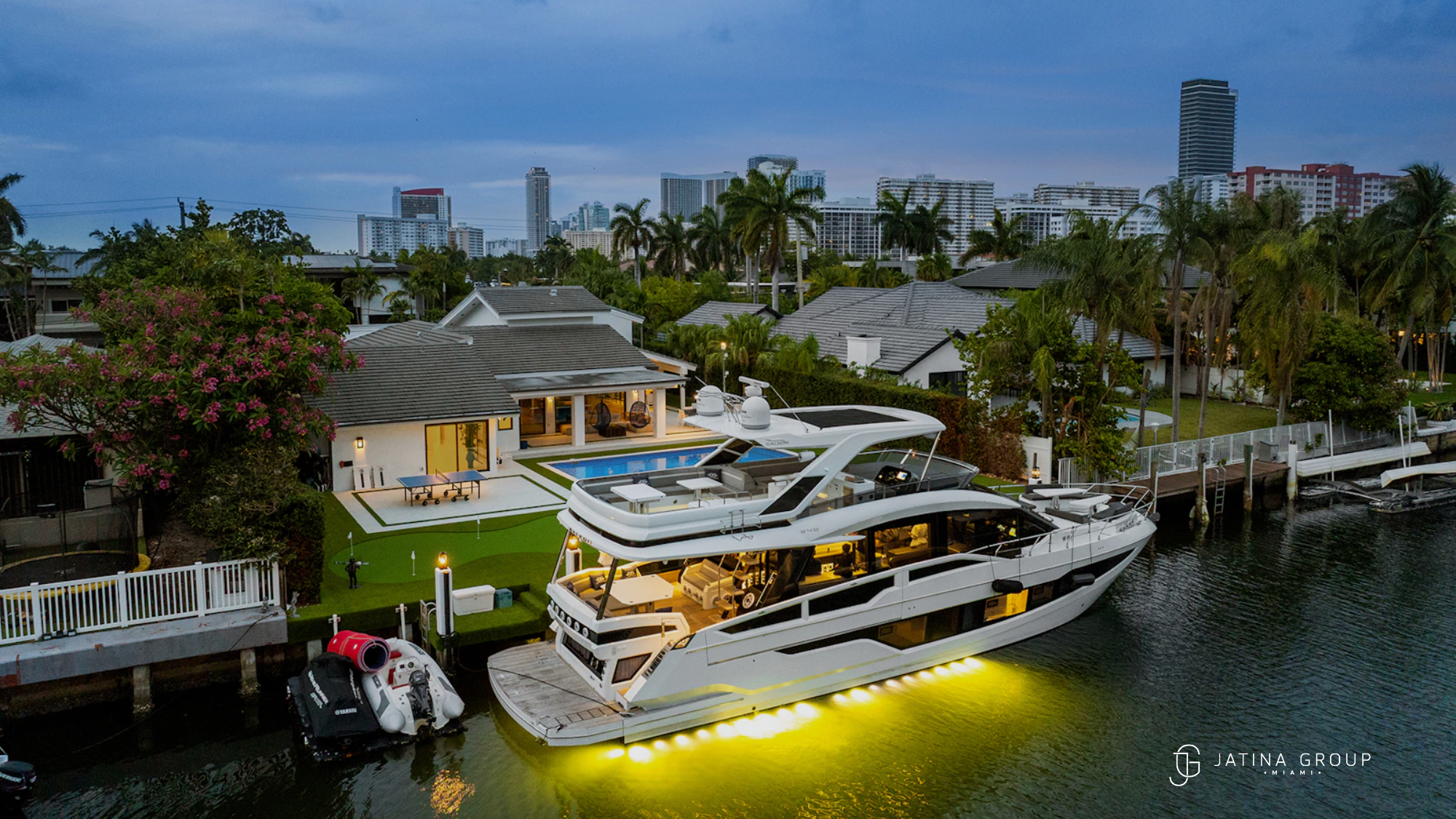 Miami Waterfront Villa Dock New