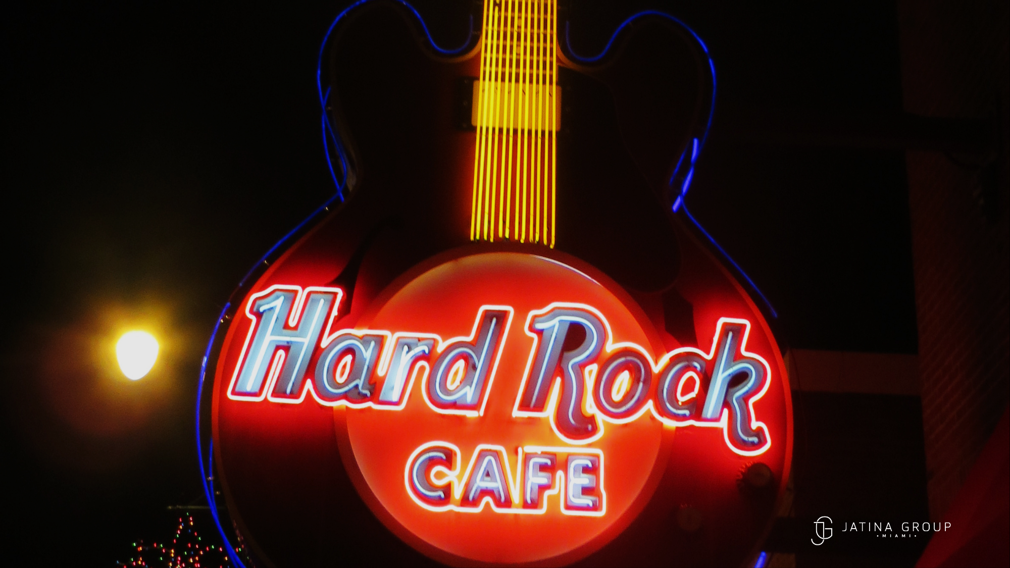 Hallandale Hollywood Hard Rock Hotel Guitar Tower Night