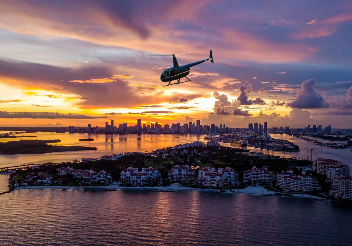 Miami Sunset Skyline Flight