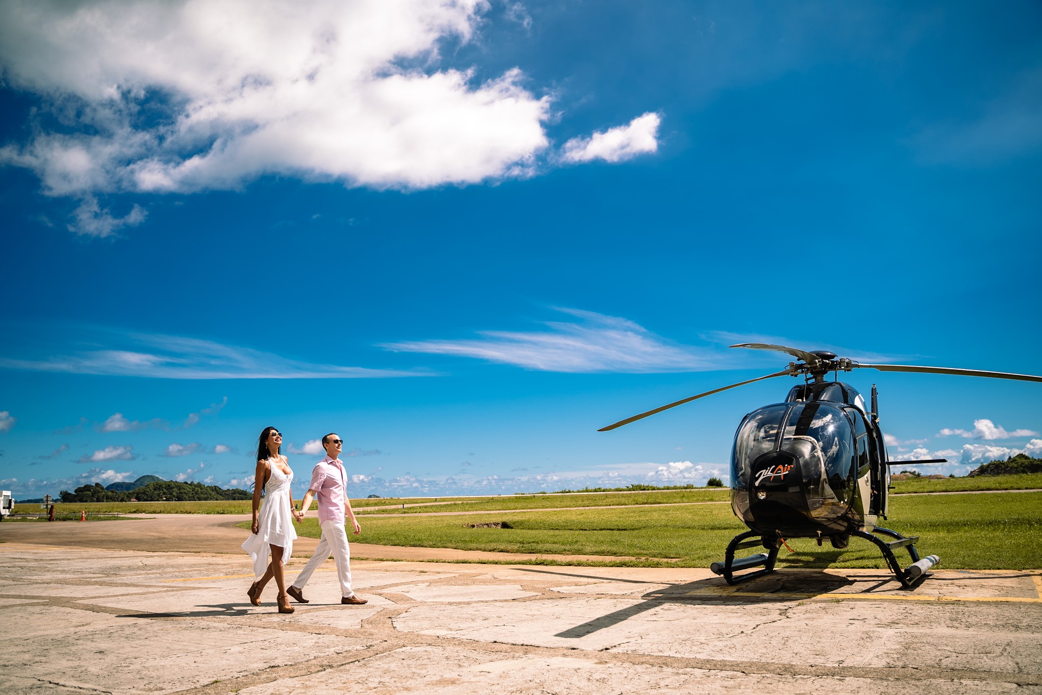 Romantic Helicopter Champagne Miami