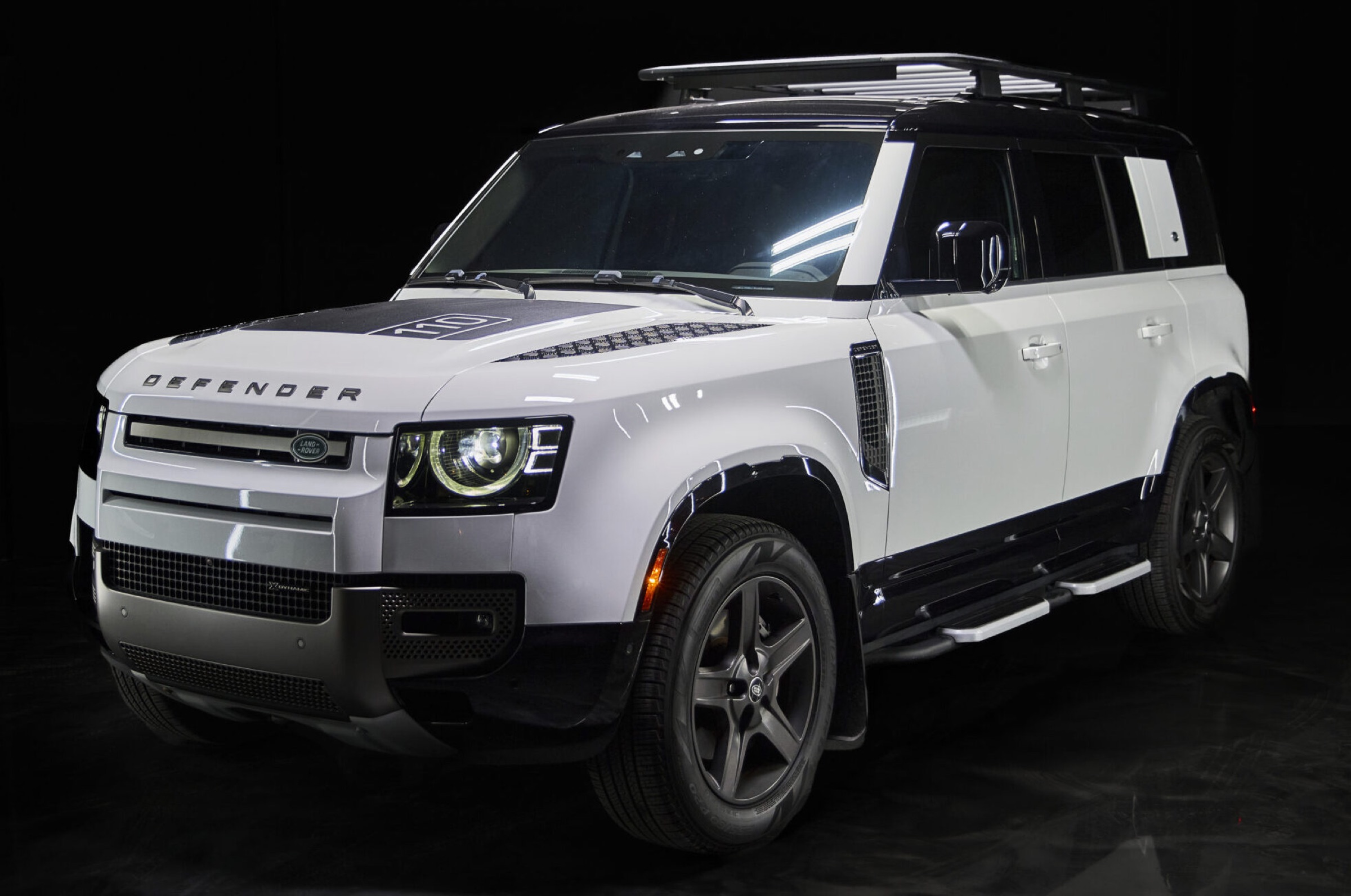 White Land Rover Defender rental in Miami