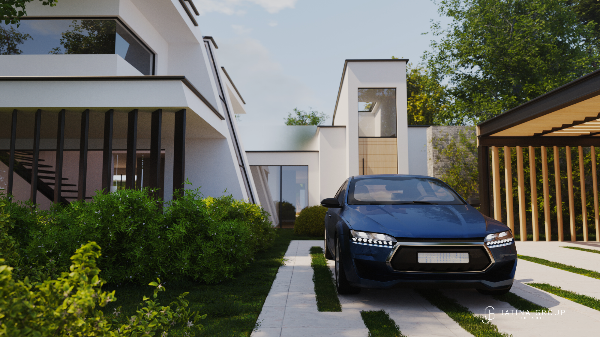 Villa Experience Upgrades Miami Exotic Car Driveway