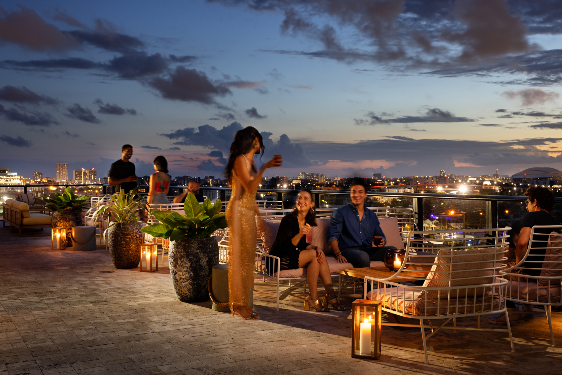 Rooftop Lounge Miami Sunset