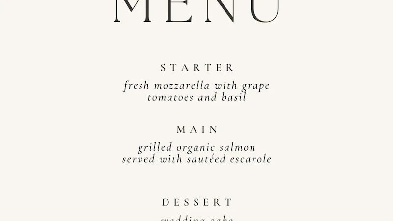 Custom Private Chef Menu Miami Png