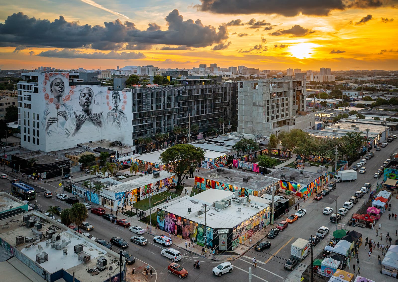 Downtown Miami Holiday Skyline