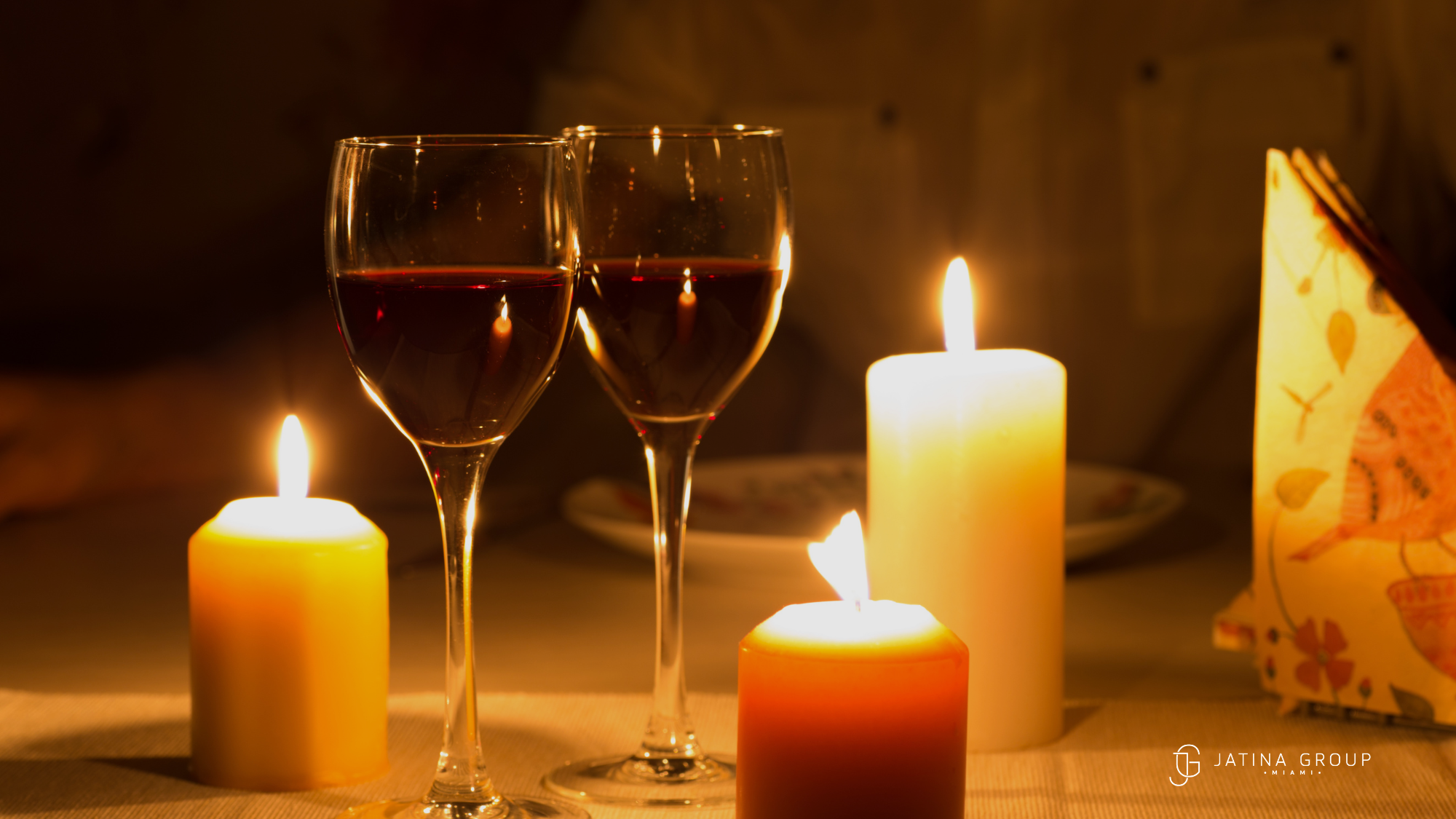 Private Wine Dinner Miami Candlelit Outdoor Setup