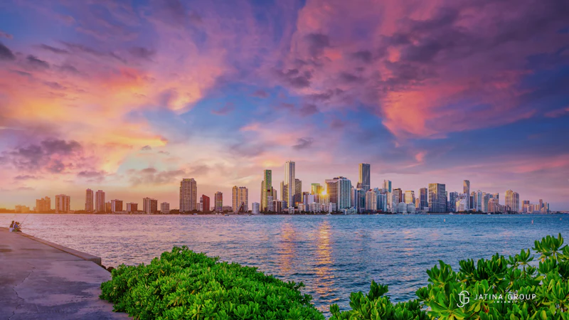 Miami Skyline Sunset