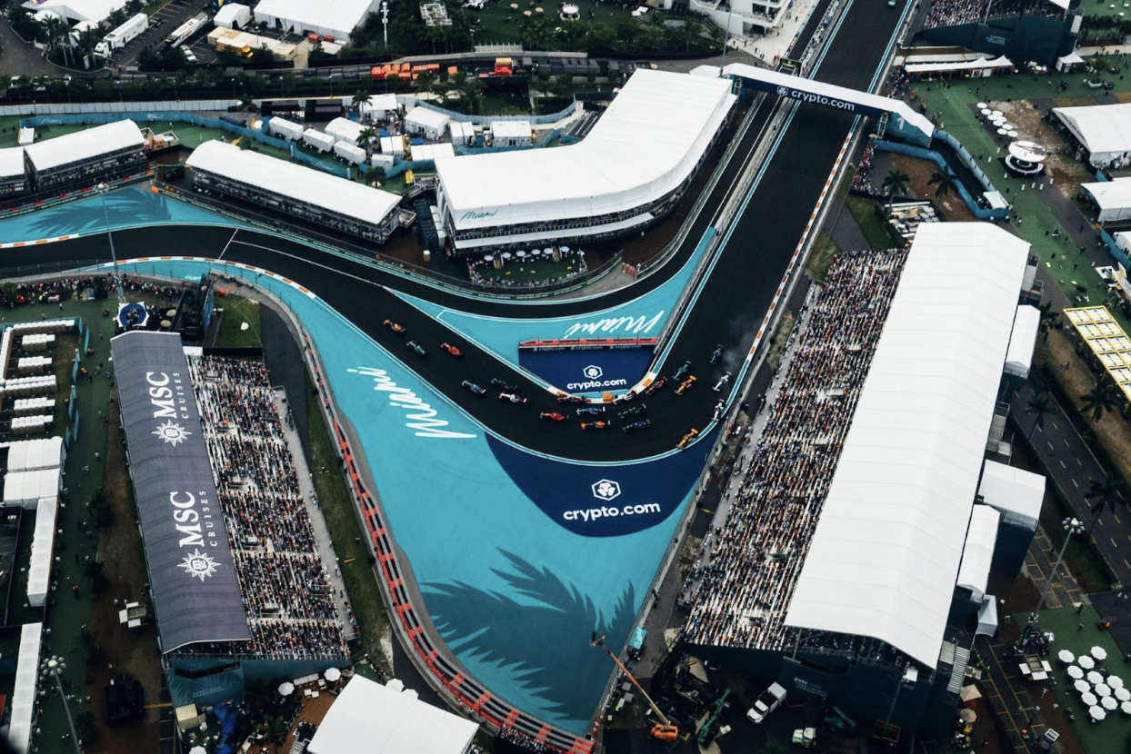 Miami F1 Aerial View