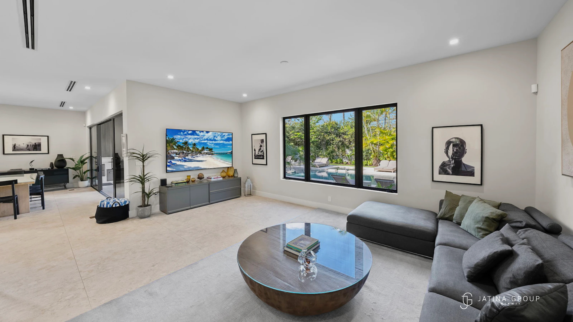 Miami Modern Villa Living Room