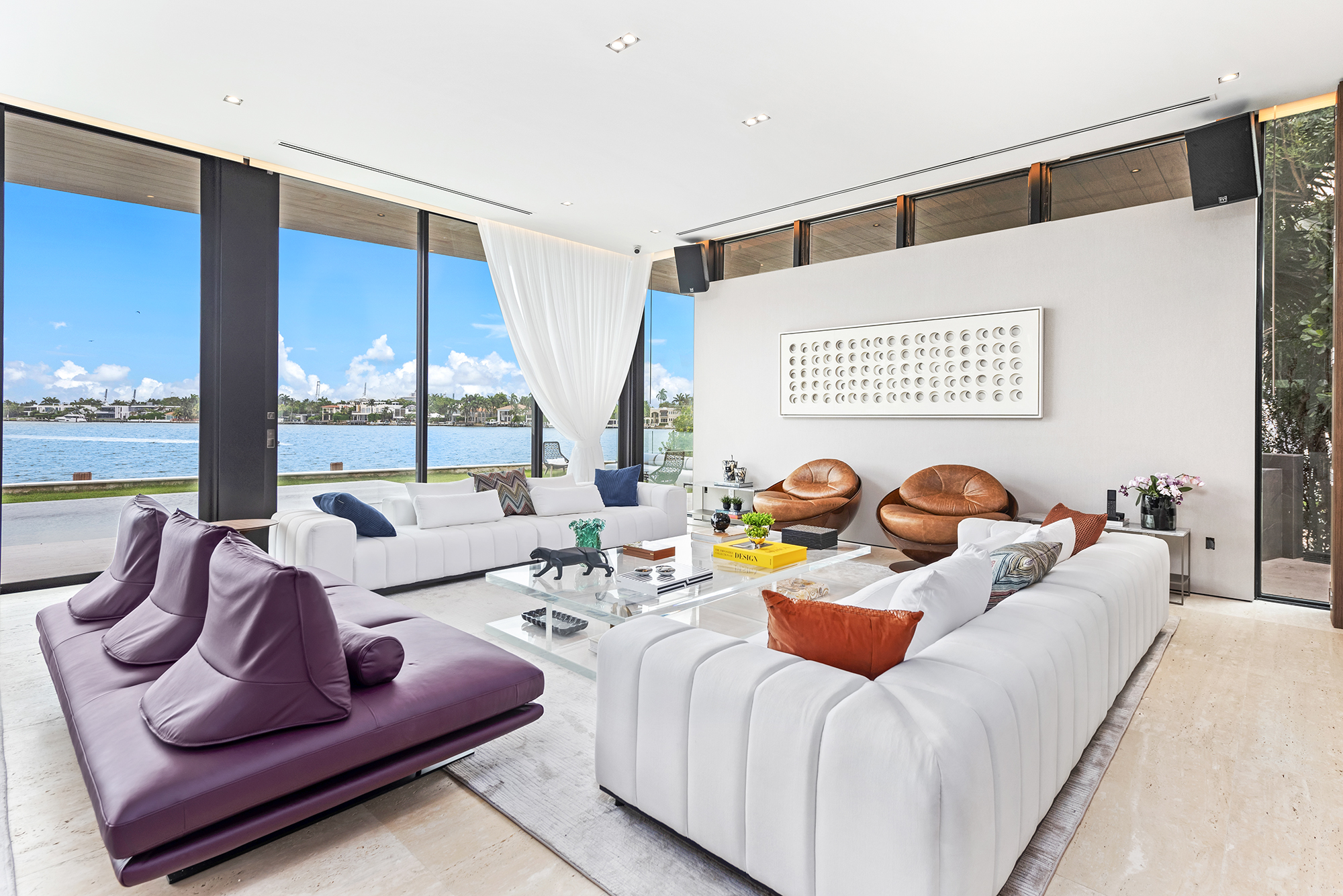 Miami Modern Villa Living Room