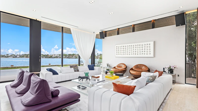 Miami Modern Villa Living Room