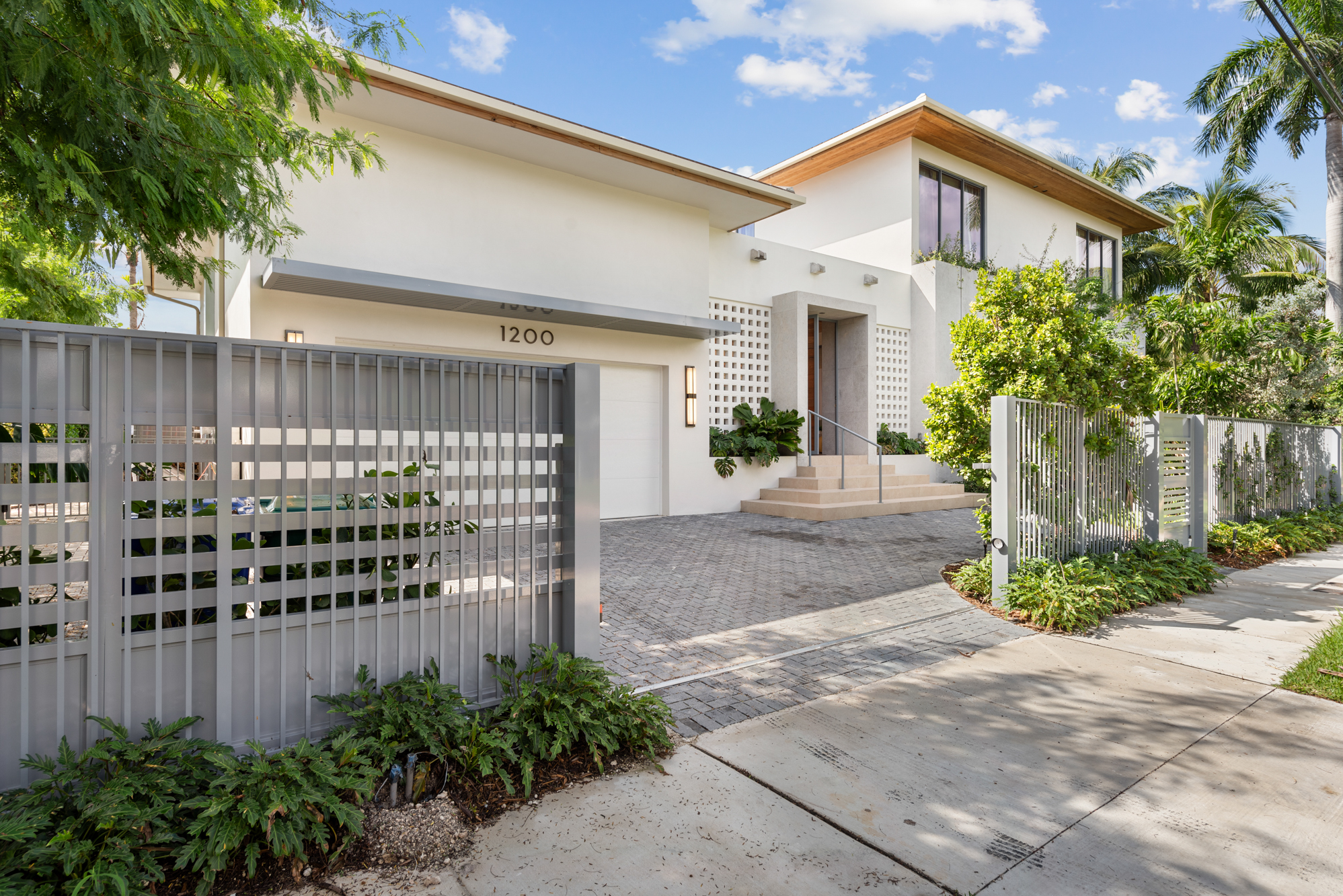 Miami Villa Gated Entrance