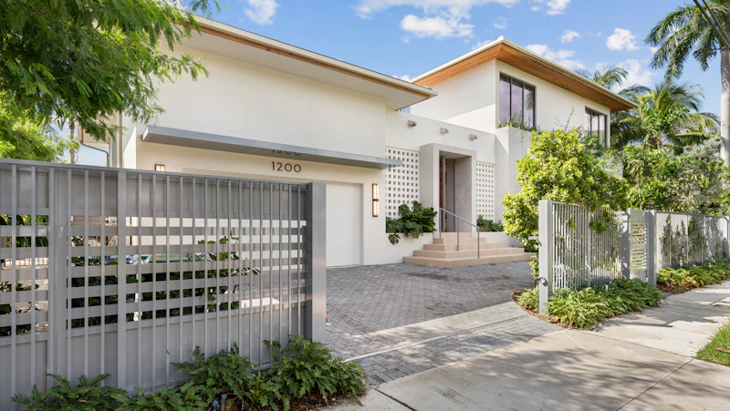 Miami Villa Gated Entrance