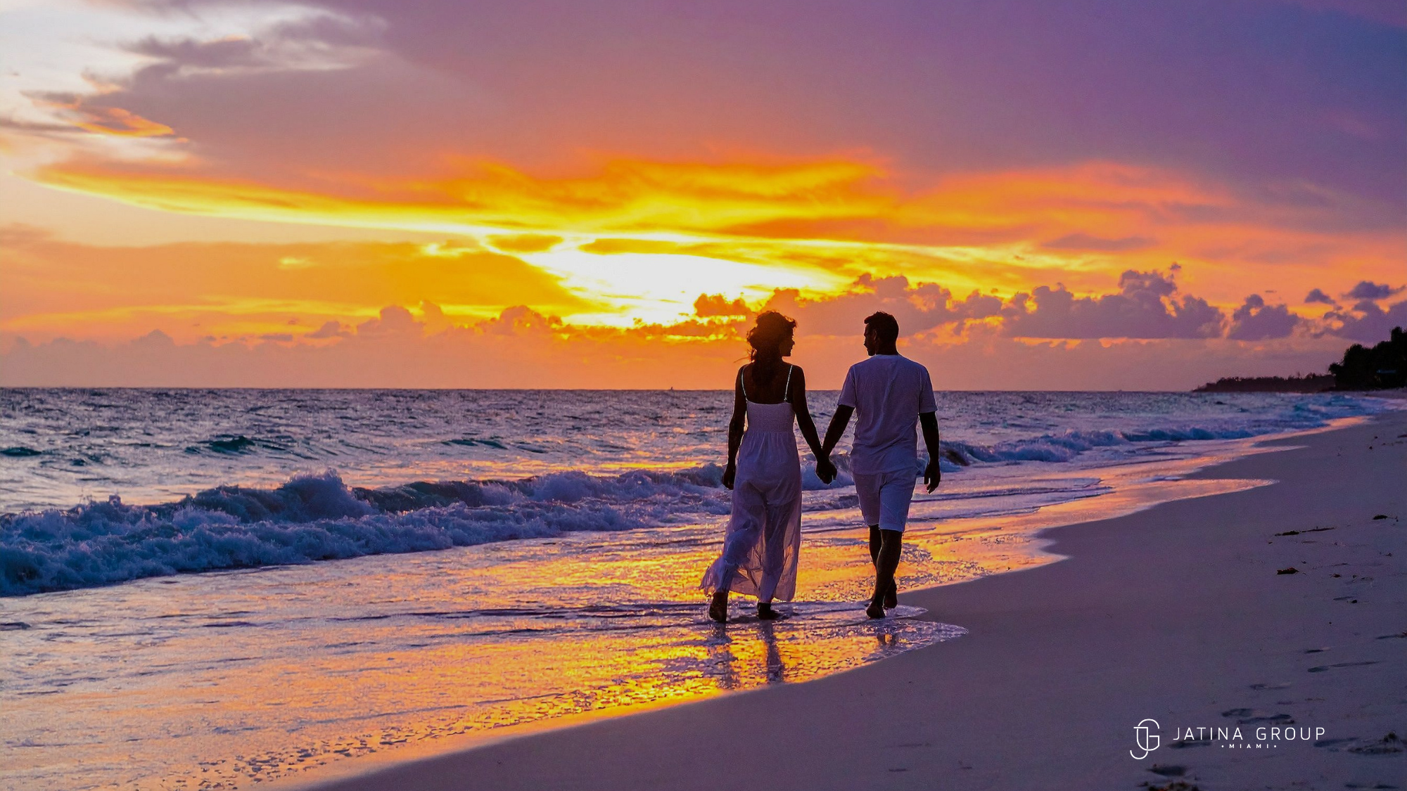 Peaceful Sunset Beach Walk