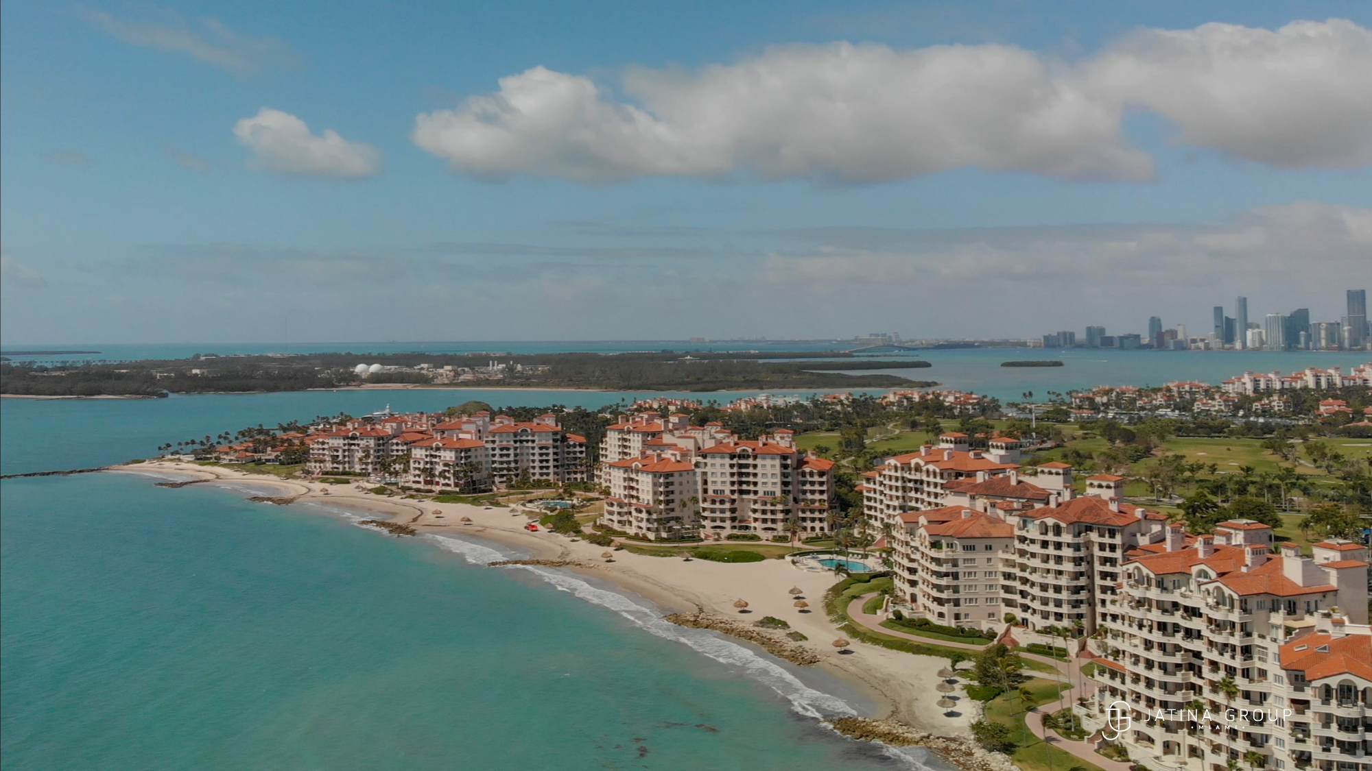 Fisher Island Miami Aerial Luxury Homes Marina