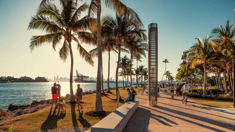Miami South Beach Winter Sunset