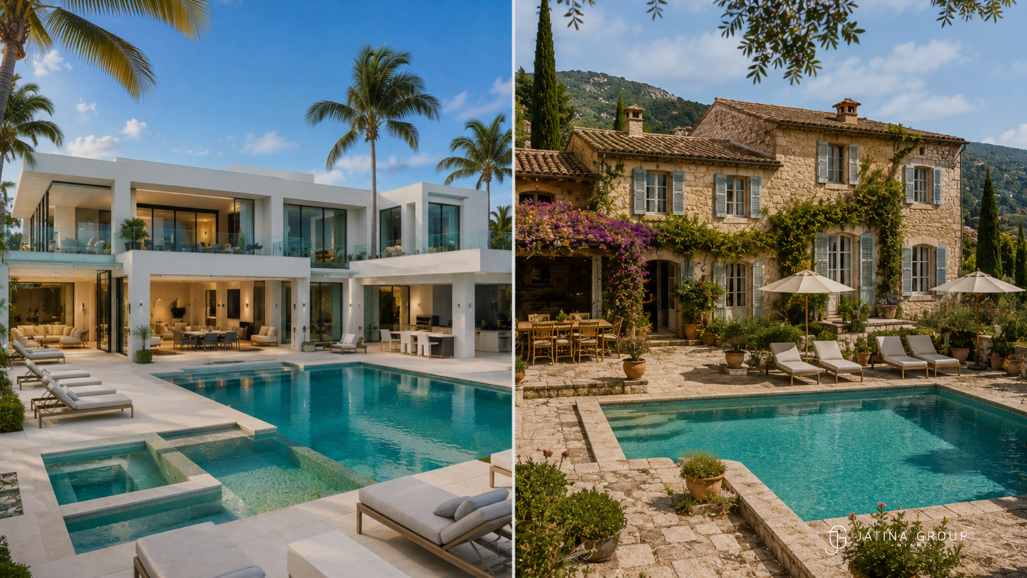 Miami Vs Europe Villa Space Pool Comparison