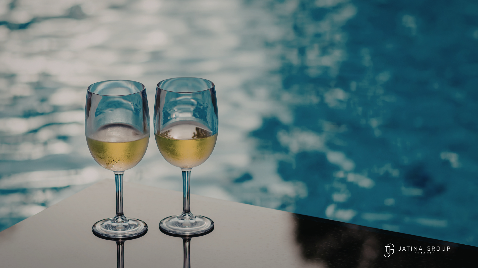 Miami Villa Poolside Champagne