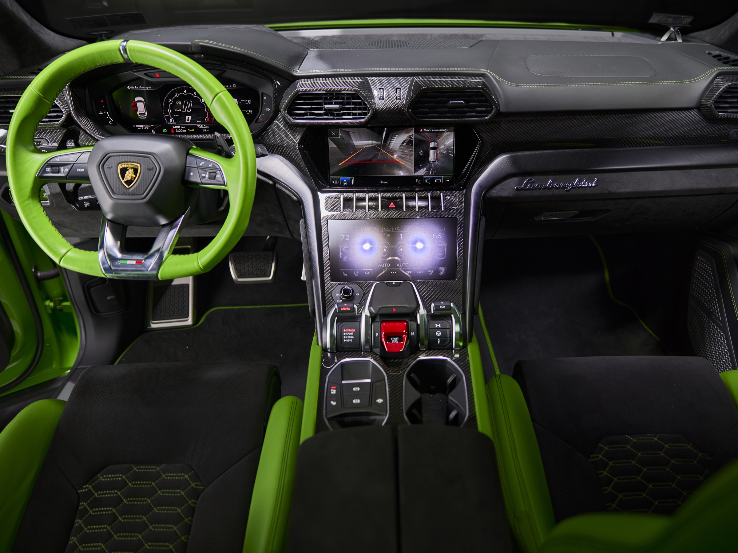 Miami Lime Green Lamborghini Urus rental image #3