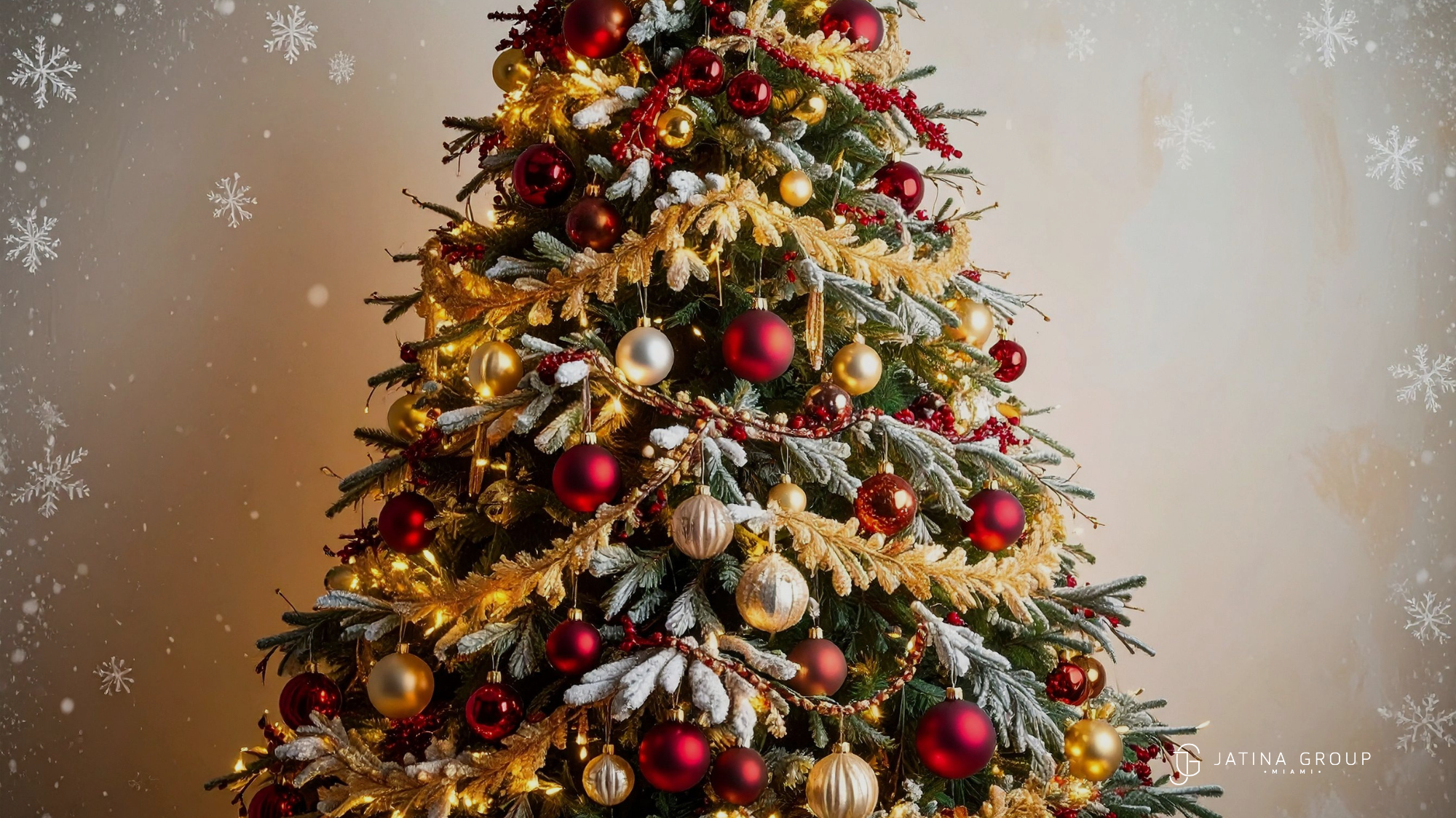 Luxury Villa Christmas Tree Night