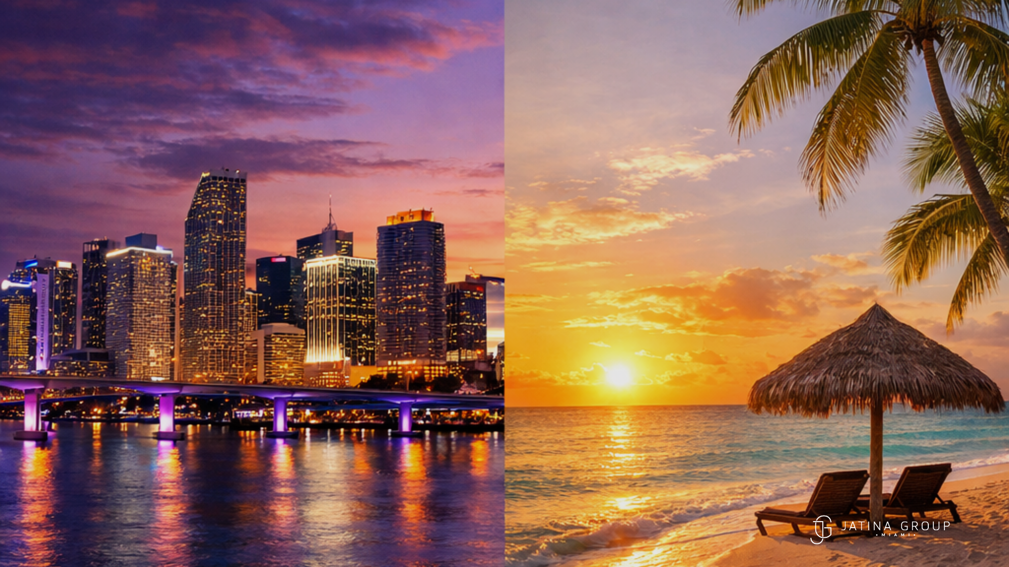 Miami Skyline Vs Caribbean Beach Comparison
