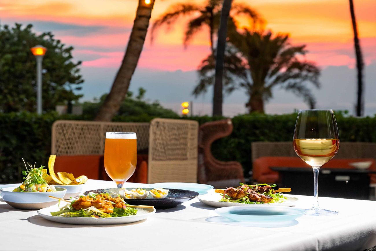 Sunset Poolside Dining Miami